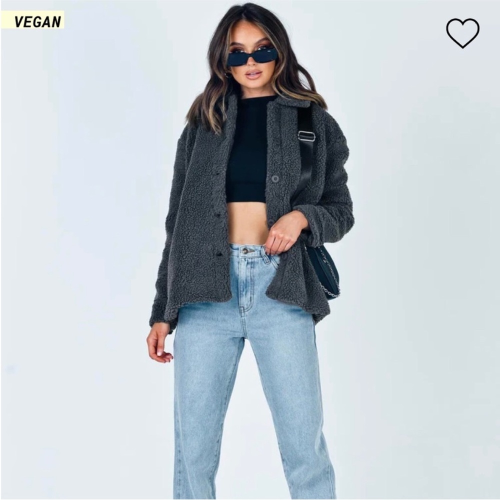 Princess Polly XS/S fuzzy jacket *only worn a few times*